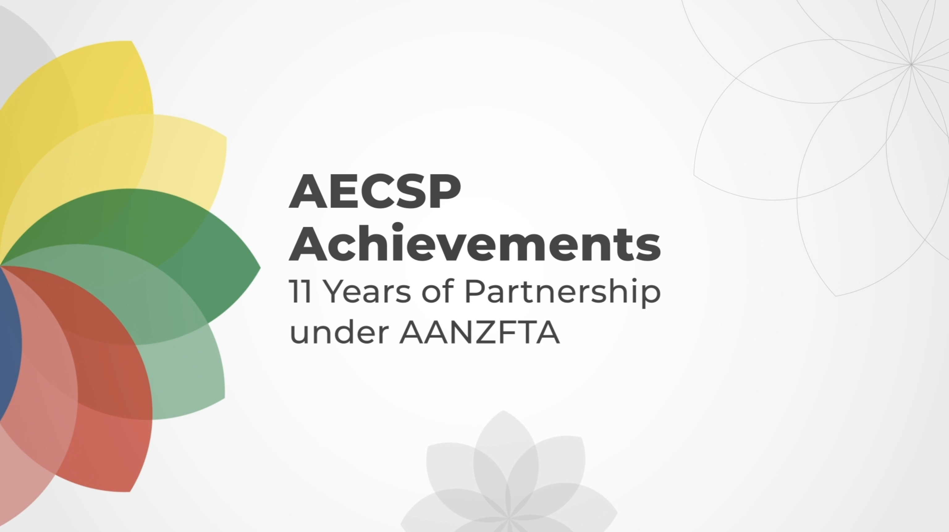 AECSP Infographic Video on 'AECSP Achievements: 11 Years of Partnership under AANZFTA'